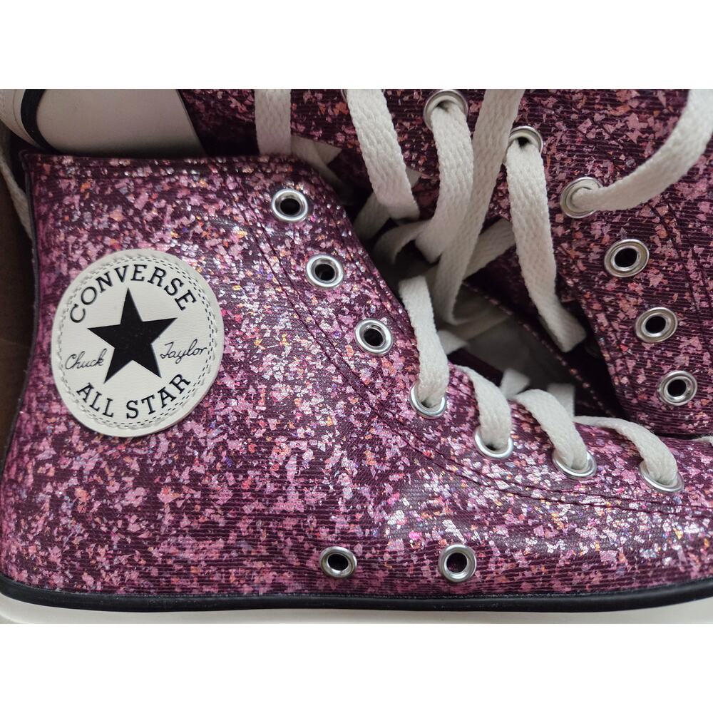 NWT Converse Chuck Taylor All Star Confetti Sparkle High Top Punk Classic Grunge - Picture 5 of 6